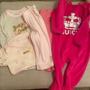5 piece set of Baby Girl Juicy Couture outfits 6-9